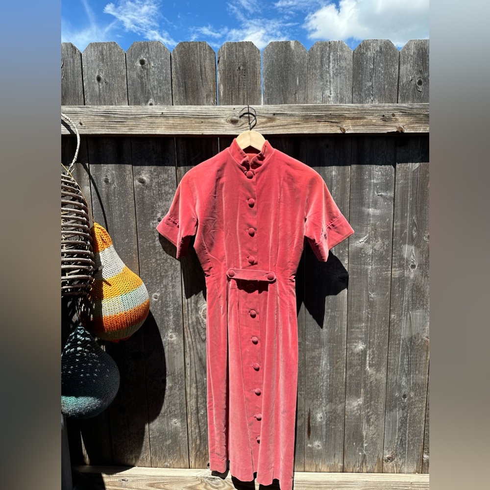 Handmade vintage velvet dress